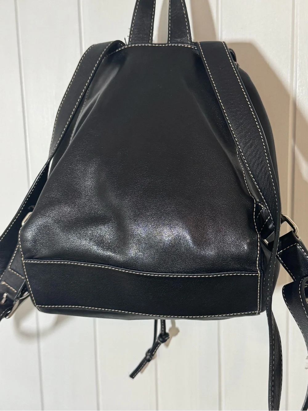 Coach 9569 Legacy Black Leather Drawstring Mini Backpack